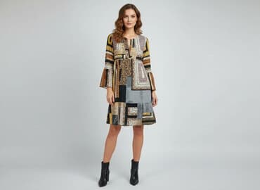 deichmann kapcie z futerkiem: Sukienka damska, rozmiar S — 6