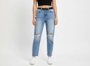 monki jeansy: Jeansy damskie, rozmiar L — 7