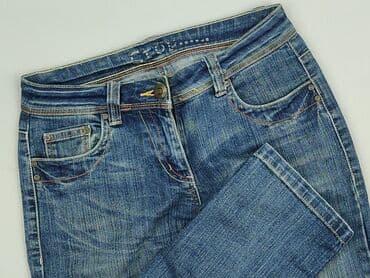 jeansy cropped damskie: Spodnie 3/4 damskie, rozmiar S — 1