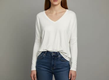 cropp bluzka z długim rękawem: Bluzka damska, rozmiar L — 1