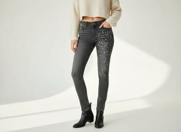 juicy couture buty zimowe: Jeansy damskie, rozmiar XS — 7