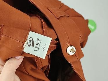 dżinsy 3 4: Spodnie materiałowe damskie, rozmiar L — 4