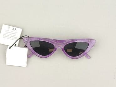 złote dodatki do zielonej sukienki: Glasses, Sunglasses, Cat eyes design, condition - Perfect — 1