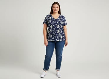 tommy hilfiger t shirt damski granatowy: T-shirt damski, rozmiar XL — 6