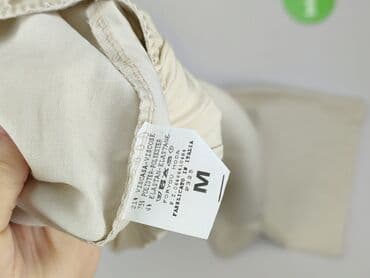 dżinsy szerokie nogawki: Spodnie materiałowe damskie, rozmiar M — 4