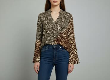 bluzka damska w panterkę: Bluzka damska, rozmiar M — 1