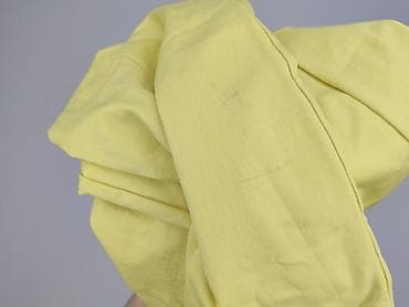 poliamid czy dobry: Żółte damskie spodnie z wysokim stanem - Krój: zwężane nogawki — 4