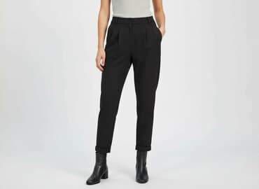 spodnie wrangler czarne: Bershka, Spodnie materiałowe damskie, rozmiar XS — 6