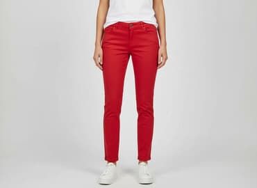 czerwona sukienka mango: Mango, Spodnie materiałowe damskie, rozmiar M — 6