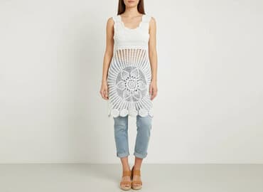 sukienka do chrztu na szydełku wzór: Hand Knitted, Sukienka damska, rozmiar S — 1