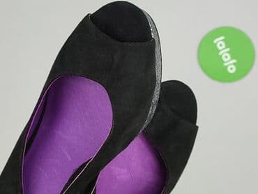 czarne sandały na obcasie allegro: Sandały damskie, 41 — 6