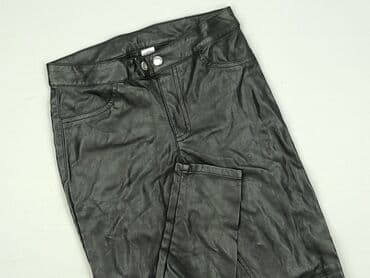 jeansy damskie podarte: H&M, Material trousers for women, size 2XS (EU 32) — 1