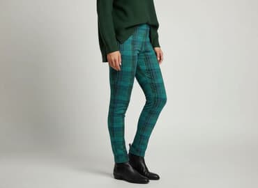 rajstopy w kratę: Legginsy Eleganckie damskie, rozmiar S — 5