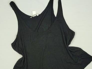 czarne bluzki na ramiączkach: H&M Basic, Top damski, rozmiar S — 1