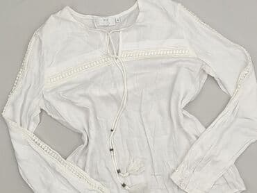 biała bluzka dekolt w łódkę: White, Bluzka damska, rozmiar M — 1