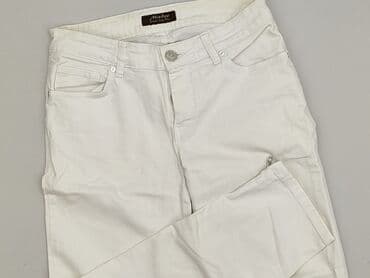 biale szerokie jeansy: Madoc, Jeansy damskie, rozmiar S — 1