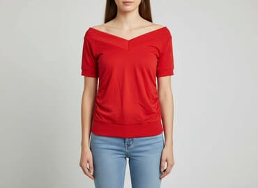 bluzka z przekładanym dekoltem: Women`s T-shirt, size S — 1