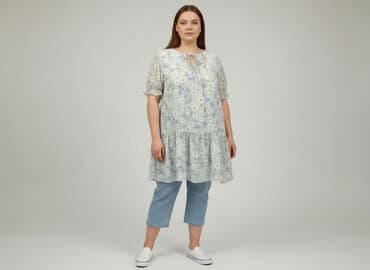 sukienki chabrowe dla puszystych: Sukienka damska, rozmiar 3XL — 5