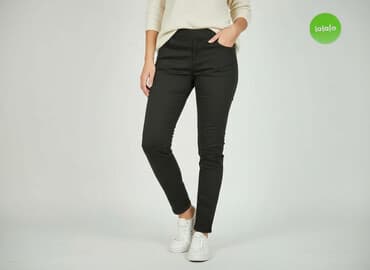 spodnie wrangler czarne: CKH Clockhouse, Spodnie materiałowe damskie, rozmiar L — 8