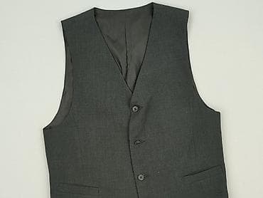 Męska kamizelka garniturowa Tadhal - Kolor: ciemnoszary (melanż) -