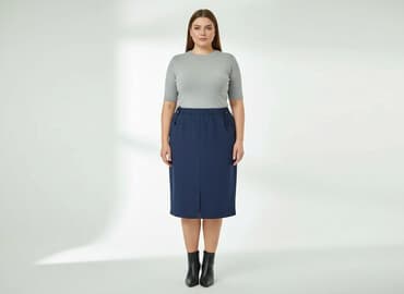 spódnice midi plisowane czarne: Spódnica damska, rozmiar 3XL — 6