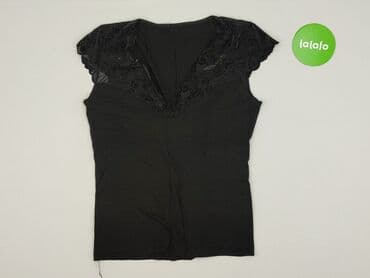 bluzki czarne krótki rękaw: Bluzka damska, rozmiar S — 2