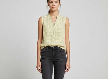 żółte bluzki z krótkim rękawem: Promod, Bluzka damska, rozmiar S — 6