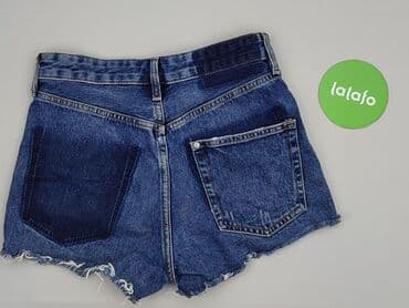 krótkie jeansowe spodenki z wysokim stanem: Denim, Szorty damskie, rozmiar S — 3