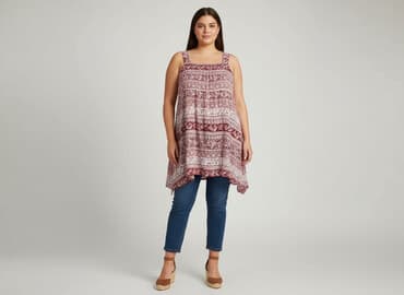 sukienka koronkowa biała boho: Tunika damska, rozmiar XL — 5