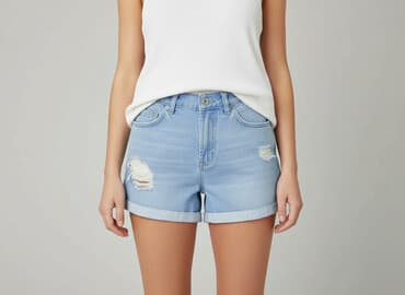 krótkie spodenki do rajstop: Topshop Moto, Szorty damskie, rozmiar S — 7