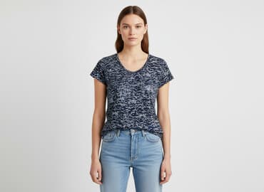 koszulki bez rękawów damskie tommy hilfiger: Hilfiger Denim, T-shirt damski, rozmiar M — 1