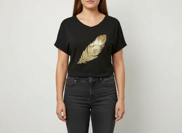 koszula damska z piórami: Футболка жіноча, розмір XL — 1