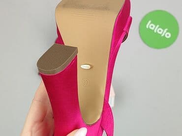 stradivarius pomarańczowe buty na obcasie: Sandały damskie, 37 — 6