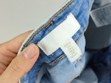 hm krótkie spodenki dzins low waist: H&M, Szorty damskie, rozmiar XS — 4