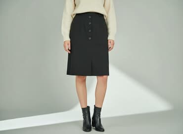 spódniczka midi z rozcięciem: Spódnica damska, rozmiar S — 1