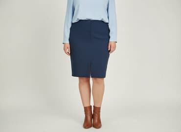niebieska spódnice plisowane: Beloved, Spódnica damska, 2XL — 6
