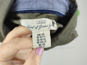 lidl podkoszulki dziewczęce: Сорочка 11 р., стан - Дуже гарний, візерунок - Однотонний, колір - Хакі — 4