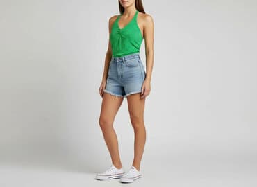 bluzka z przekładanym dekoltem: Women`s top, size S — 1