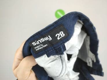 sinsay spodnie czarne z wysokim stanem: Sinsay, Chinos for men, size S — 4