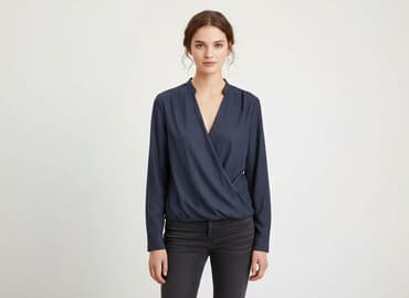 marynarka damska niebieska reserved: H&M, Bluzka damska, S — 6