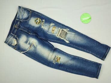 patchworkowe jeansy: Jeans for women, size M — 3