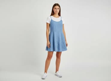 błekitna sukienki: Sukienka damska, rozmiar XS — 7