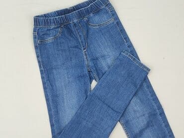 koszulka pitbull laleczka chucky: Spodnie jeansowe, H&M, 8 lat, 122/128, stan - Idealny — 1