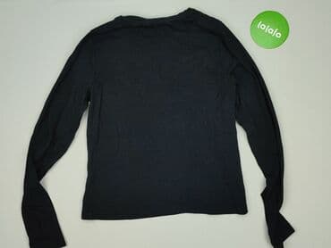 bluzka z dlugim rekawem czarna: Sinsay, T-shirt damski, rozmiar L — 3