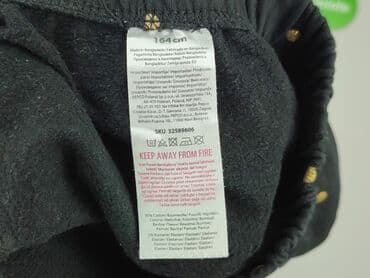 spodnie woskowane czarne: Leggings for kids, 14 years, 158/164, condition - Very good — 4