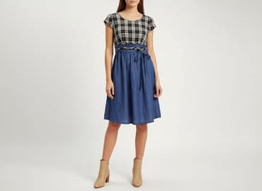 sukienka damska w kratę: Sukienka damska, rozmiar S — 6