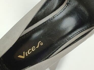 srebrne buty na obcasie ccc: Vices, Półbuty damskie, rozmiar 38 — 5