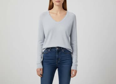 sweter z dekoltem v: Mint Velvet, Sweter damski, L — 6