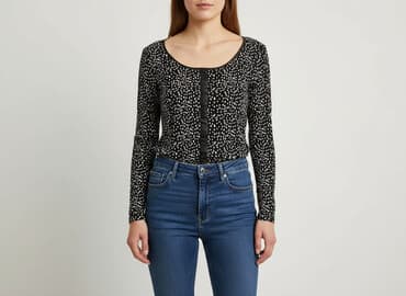 czarne bluzki w biale grochy: Orsay, Bluzka damska, S — 6