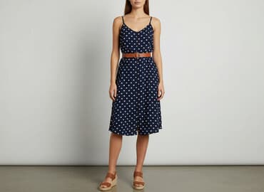 spódnice w groszki stradivarius: Sukienka damska, rozmiar S — 5